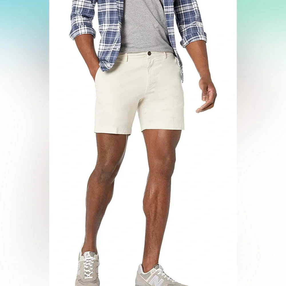 NWT Goodthreads Slim-Fit 7" Flat-Front Comfort Stretch Chino Short - Picture 1 of 6